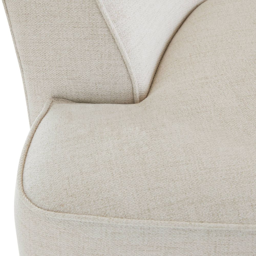 Claude 101" White Linen Sofa