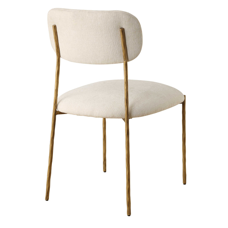 Aster Off-White & Gold Dining Chair (Set of 2)