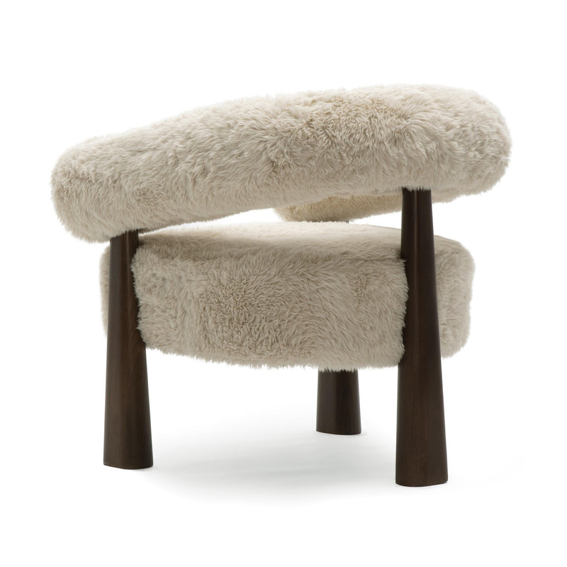 Spara Natural Straight Vegan Shearling Accent Chair
