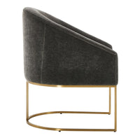 Bianca Grey Velvet  & Gold Dining Arm Chair