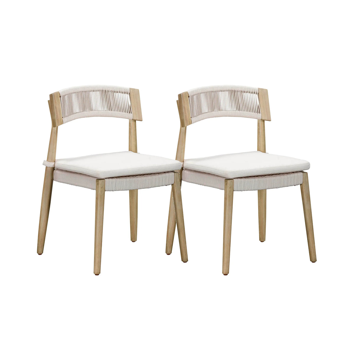 Spirah Cream Indoor/Outdoor Dining Chair (Set of 2)