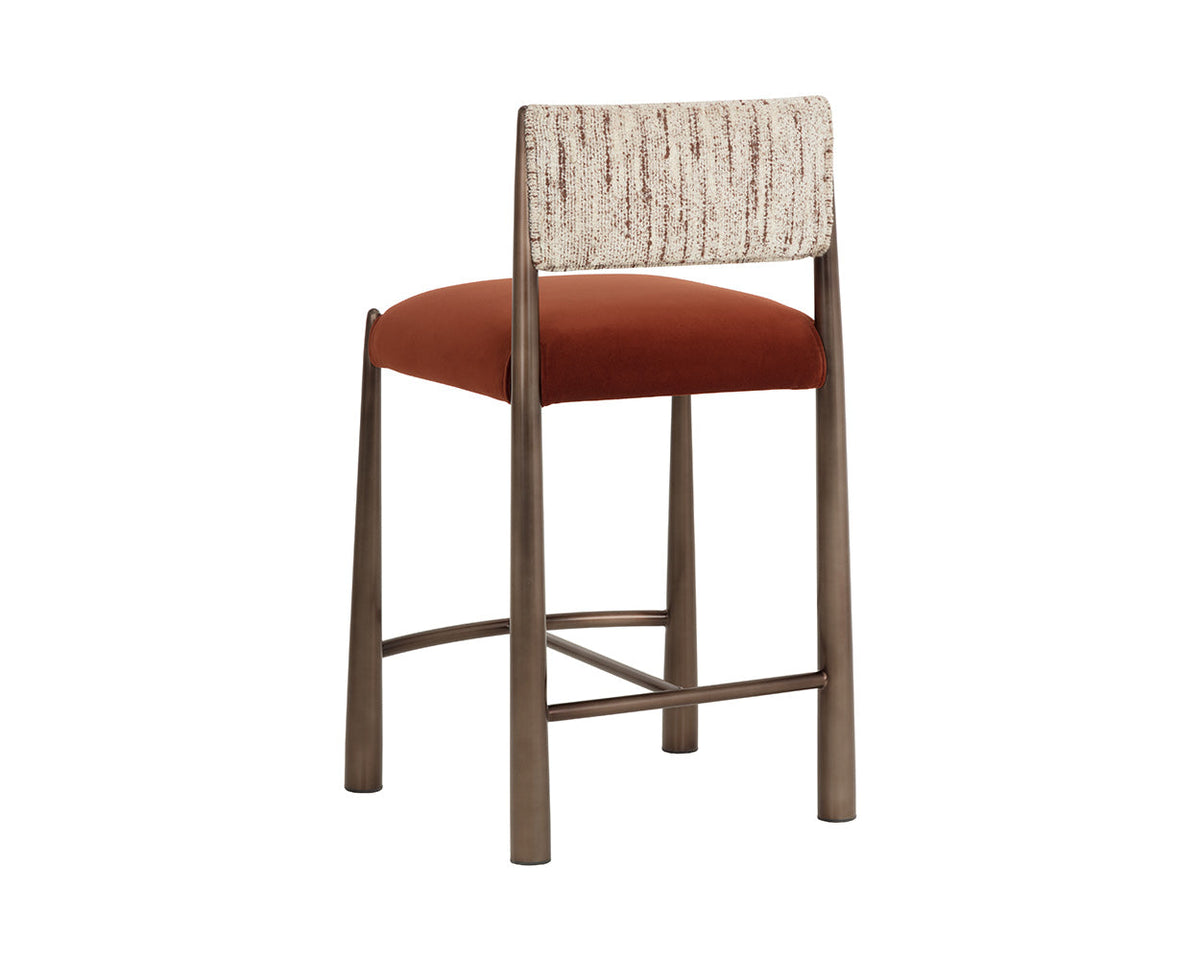 Bayard Two-Tone & Dark Bronze Counter Stool