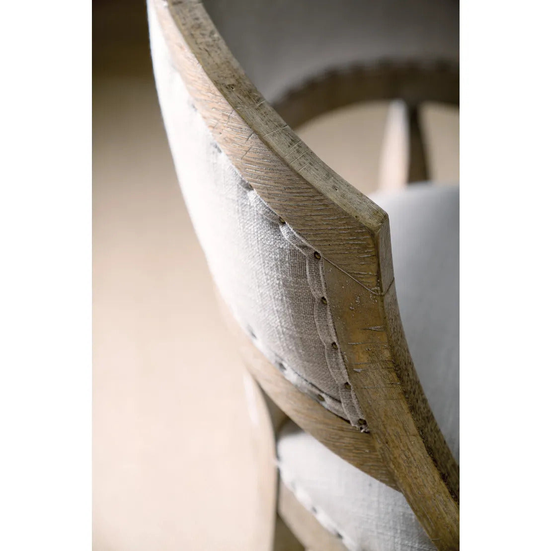 Banks Linen Barrel Back Counter Stool