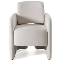 Vivianne Modern White Fabric Dining Chair