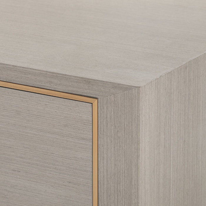 Lanna 60" Extra Large Taupe Grey and Champagne Dresser