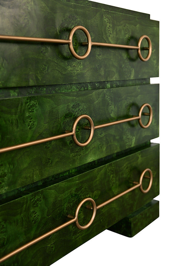 Blair 42" Emerald Burl Wood Chest/Cabinet