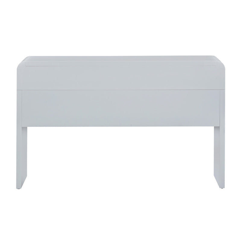 Ameline Pastel Blue Rattan Console/Desk