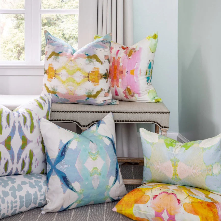 Sereia Blue Multicolour Decorative Pillow (4 Sizes Available)