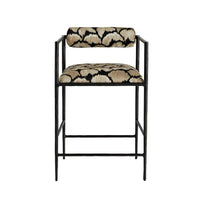 Musa Embroidered Iron Counter Stool