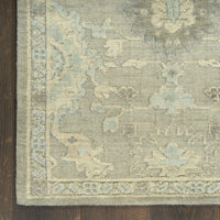 Georgia Grey Blue Hand Loomed Wool Area Rug