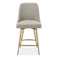 Wellington Taupe & Brushed Gold Counter Stool