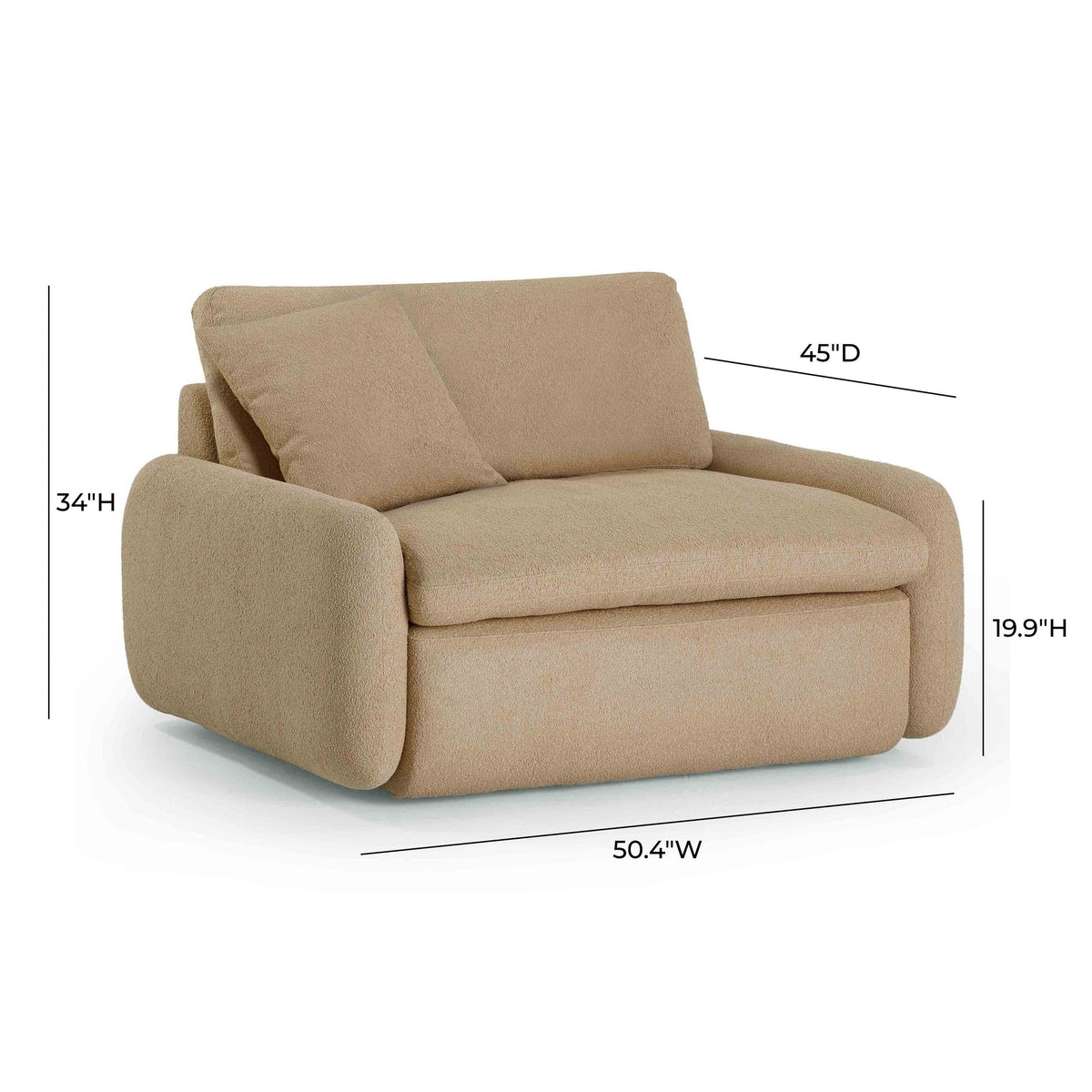Rachelle Tan Contract Grade Boucle Lounge Chair