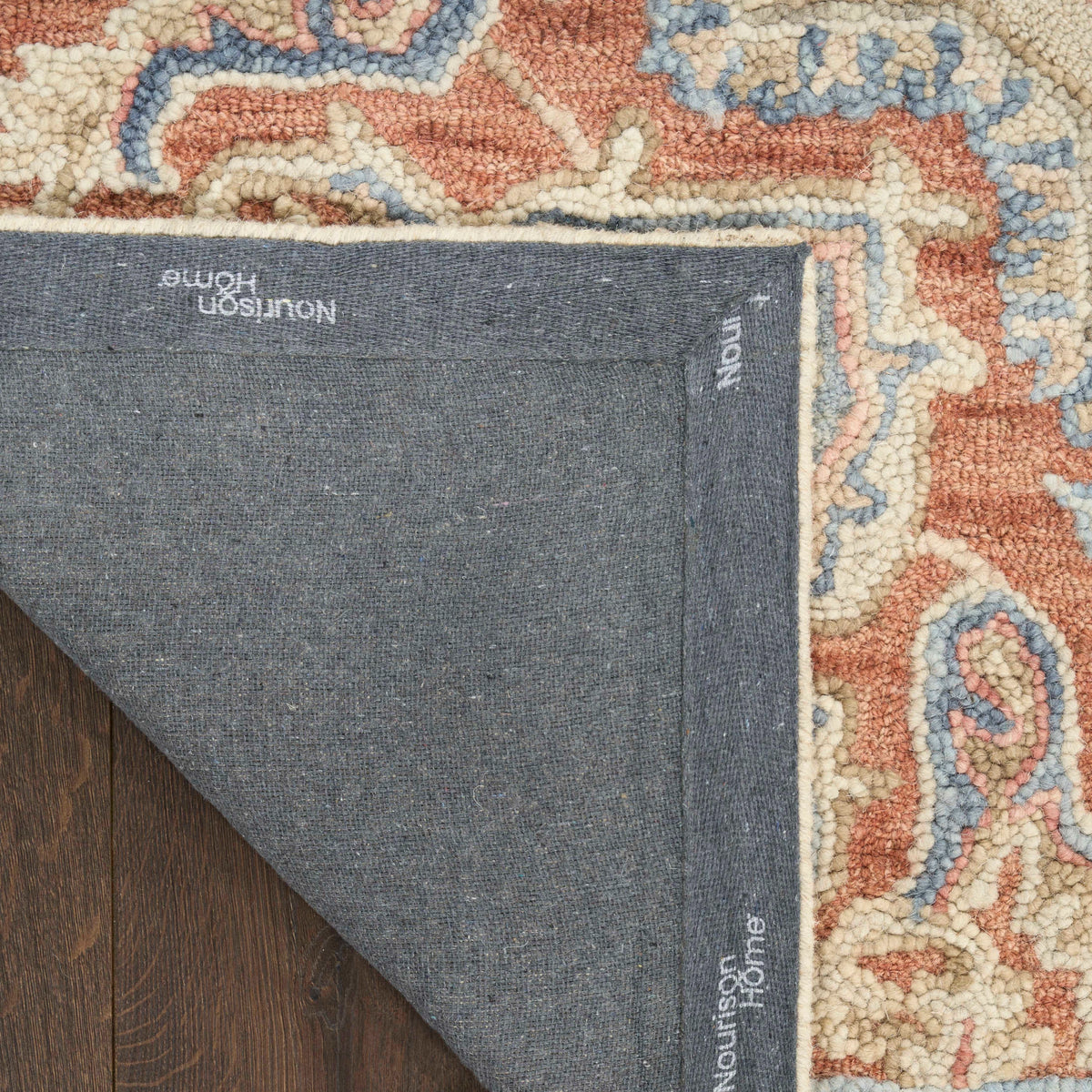 Goldie Ivory Rust Wool Persian Style Area Rug