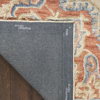 Goldie Ivory Rust Wool Persian Style Area Rug