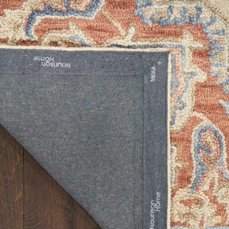 Goldie Ivory Rust Wool Persian Style Area Rug
