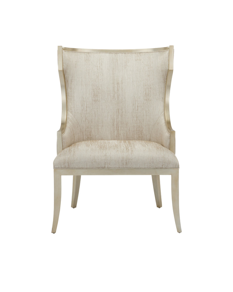 Garson Silver Leaf & Fresh Fine Linen Accent Chair