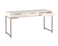 Rebel 59.25" Modern Cream Oak & Gold Desk