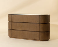 Caldora 59" Oak Veneer & Marble Top Dresser