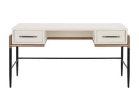 Weldrick 60" Cream & Antique Brass Desk