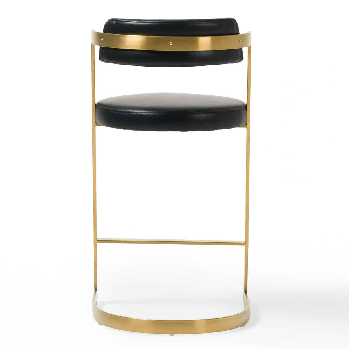 Diana Black Leatherette & Gold Counter Stool