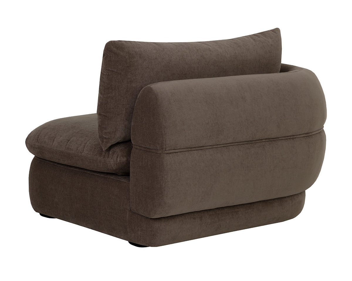 Oressa Brown Modular Left Arm Chair