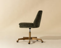 Berget Olive Green & Gold Desk Chair