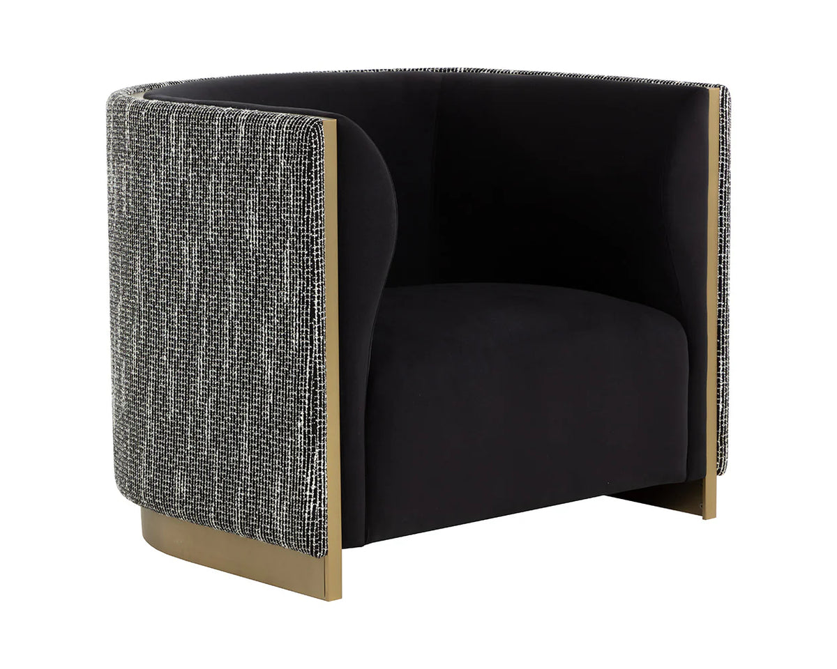 Larron Black & Gold Accent Chair