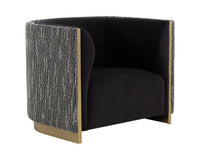 Larron Black & Gold Accent Chair