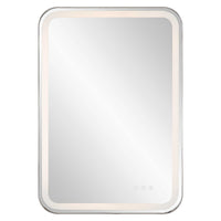 Miraze 32" Silver Lighted Vanity Rectangular Mirror