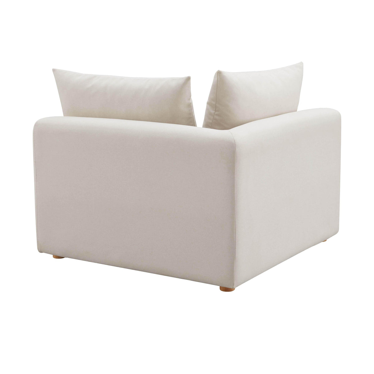 Karsyn Plush Cream Performance Linen Modular Corner Chair