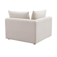 Karsyn Plush Cream Performance Linen Modular Corner Chair