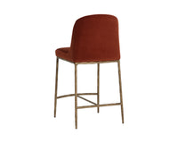 Nestor Rust & Antique Brass Counter Stool