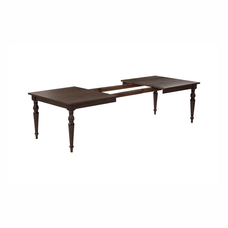 Lunaris 74"-114" Dark Brown Extendable Rectangular Dining Table