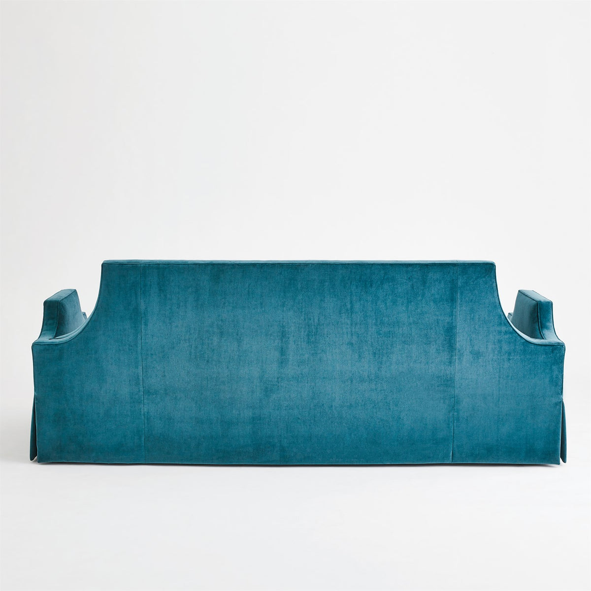 Regal 90" Dragonfly Blue Skirted Sofa