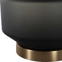 Tina Black Glass & Gold Table Lamp