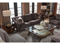 Hudson Elegant Brown Ottoman