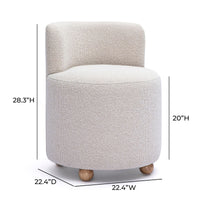 Halieh Cream Performance Boucle Desk Chair