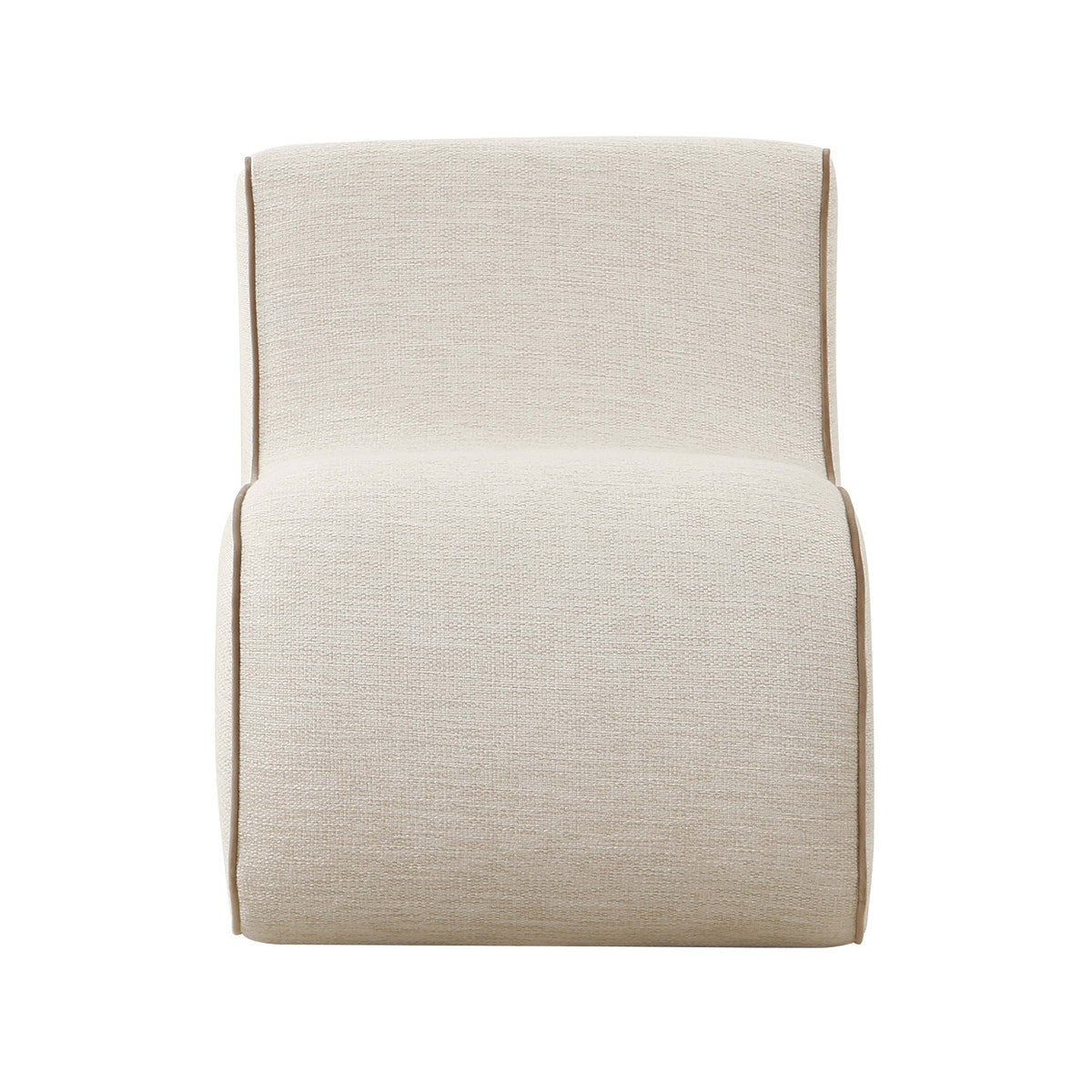 Selene Cream Basketweave Accent Chair - Luxury Living Collection