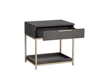 Rebel 23.5" Charcoal Grey & Gold Nightstand