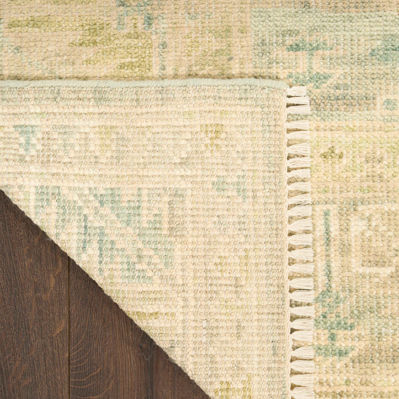 Giselle Green Wool Multicolor Area Rug