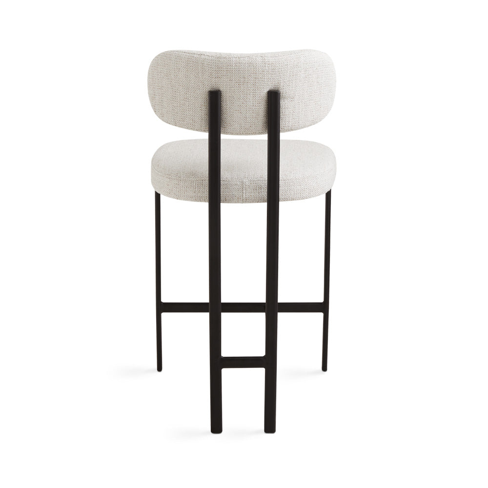 Claudia Grey Linen Counter Chair