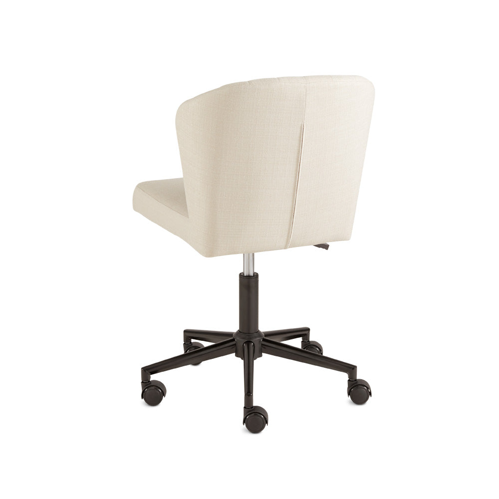 Greer Ivory Linen Office Chair