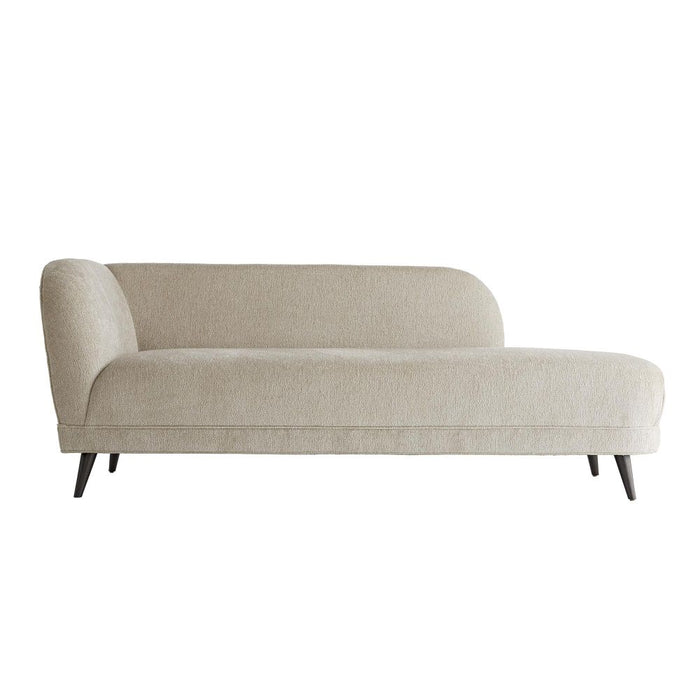 Carla 80" Modern Grey Plush Chaise
