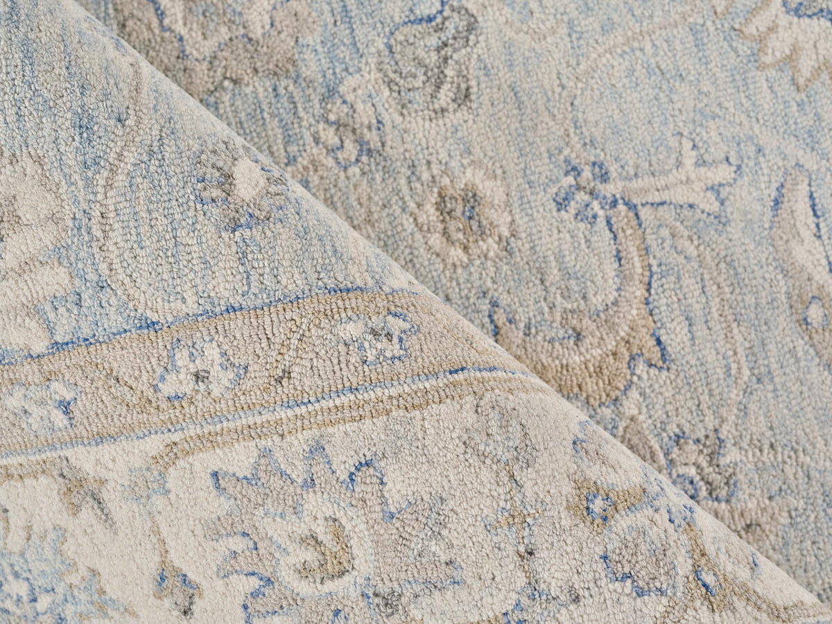 Carra Light Blue/Ivory Luxury Area Rug