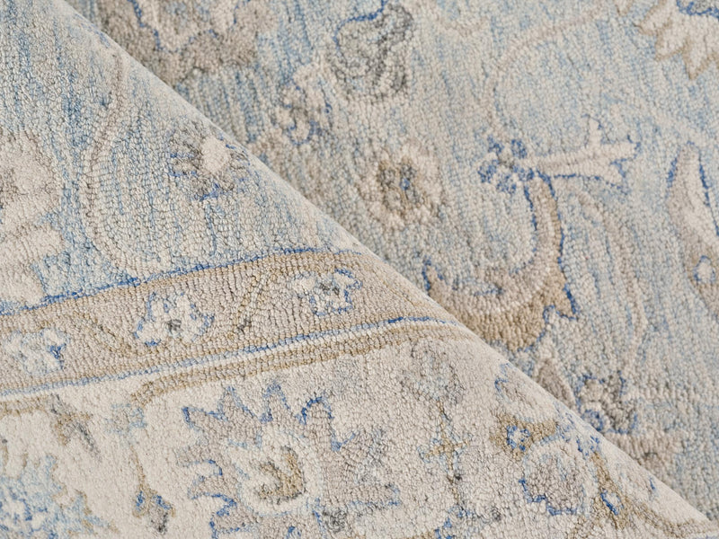 Carra Light Blue/Ivory Luxury Area Rug