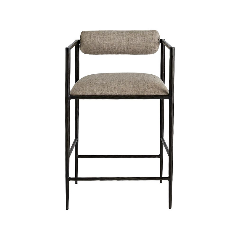 Musa Pewter Iron Counter Stool