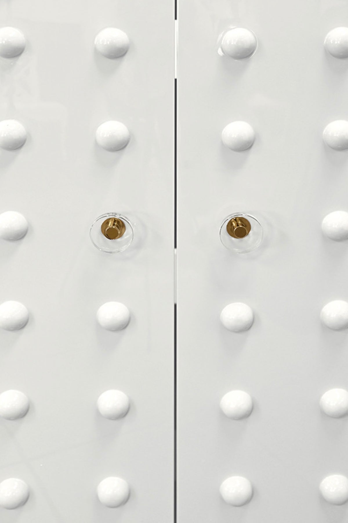 Sammi 40" White Lacquer Storage Cabinet