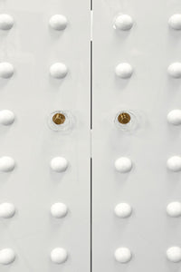 Sammi 40" White Lacquer Storage Cabinet