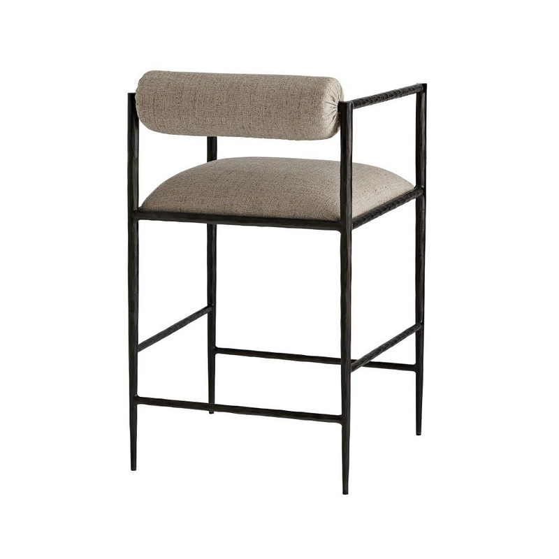 Musa Pewter Iron Counter Stool