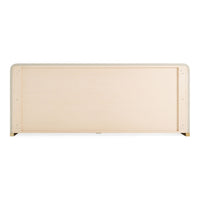 Yvette Modern Beige Leatherette & Gold Buffet